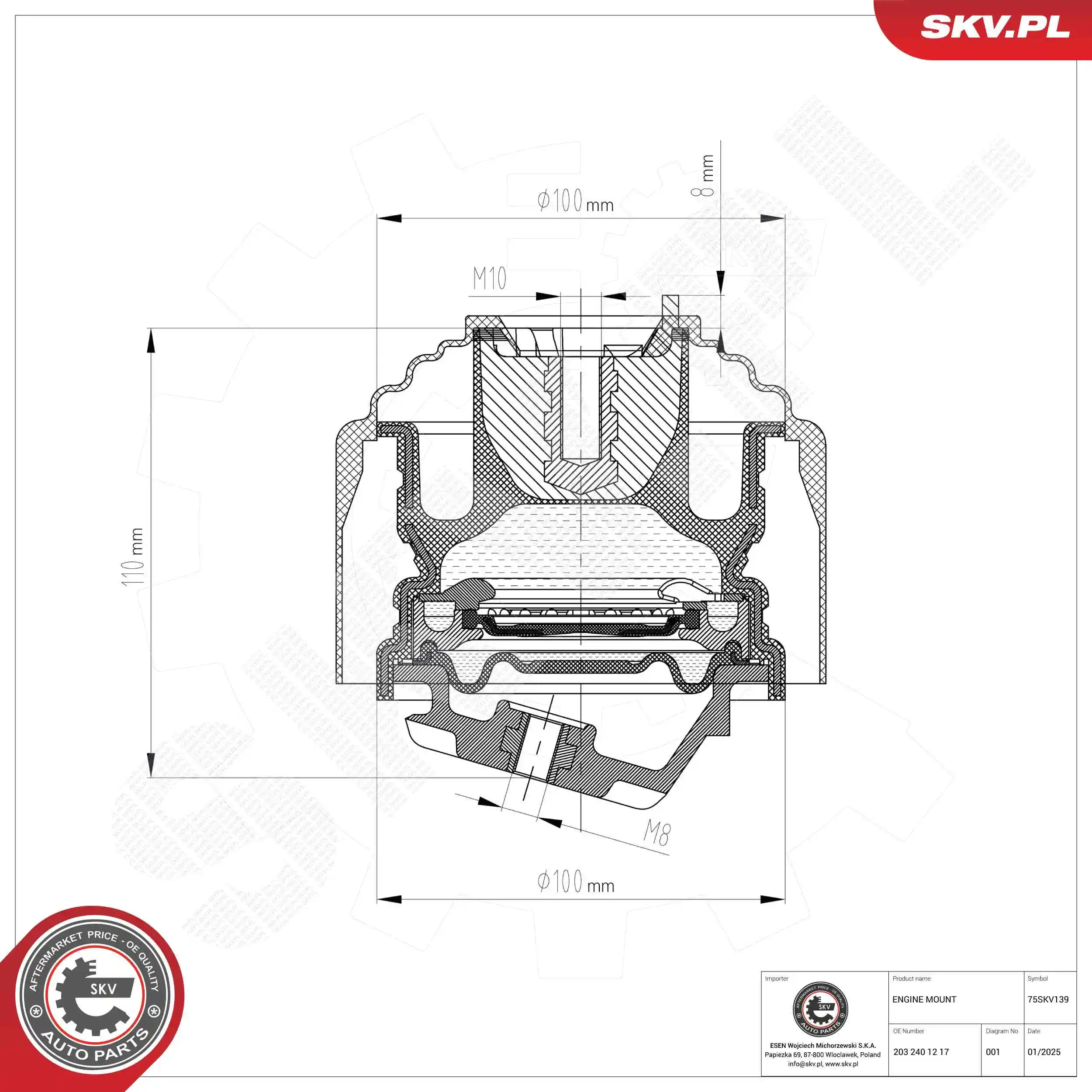 Mounting, engine